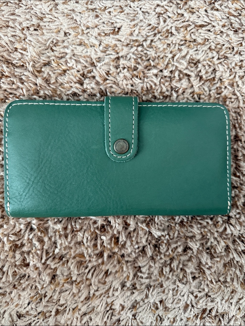 Portland Leather Green Women's Wallet with Snap Closure